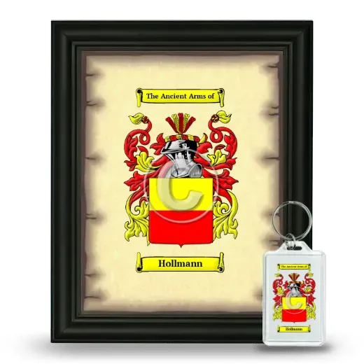 Hollmann Framed Coat of Arms and Keychain - Black