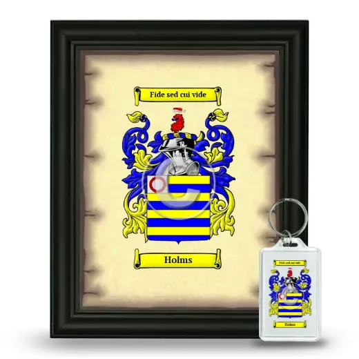 Holms Framed Coat of Arms and Keychain - Black