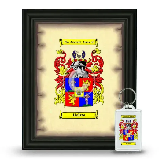 Holste Framed Coat of Arms and Keychain - Black