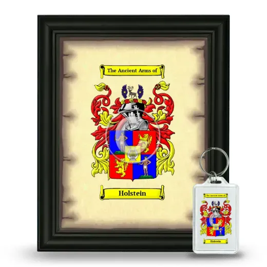 Holstein Framed Coat of Arms and Keychain - Black