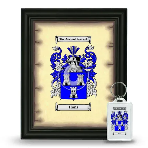 Hons Framed Coat of Arms and Keychain - Black