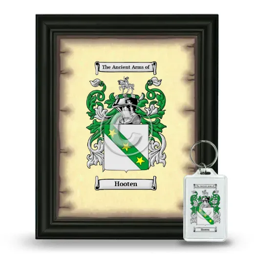 Hooten Framed Coat of Arms and Keychain - Black