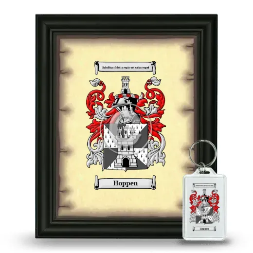 Hoppen Framed Coat of Arms and Keychain - Black
