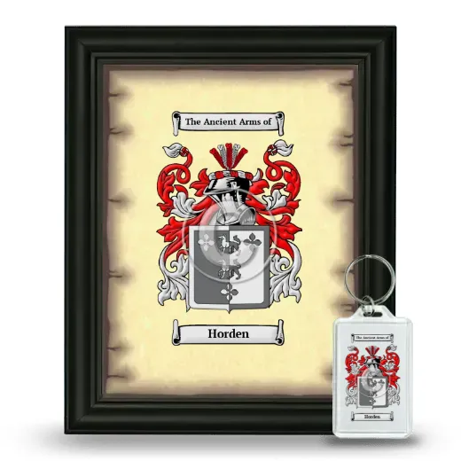 Horden Framed Coat of Arms and Keychain - Black