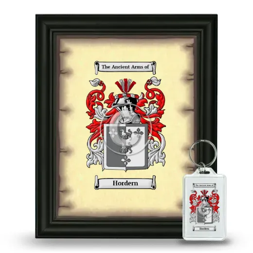 Hordern Framed Coat of Arms and Keychain - Black