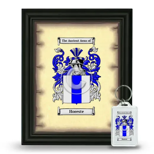 Horeste Framed Coat of Arms and Keychain - Black