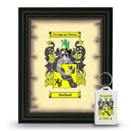 Horland Framed Coat of Arms and Keychain - Black