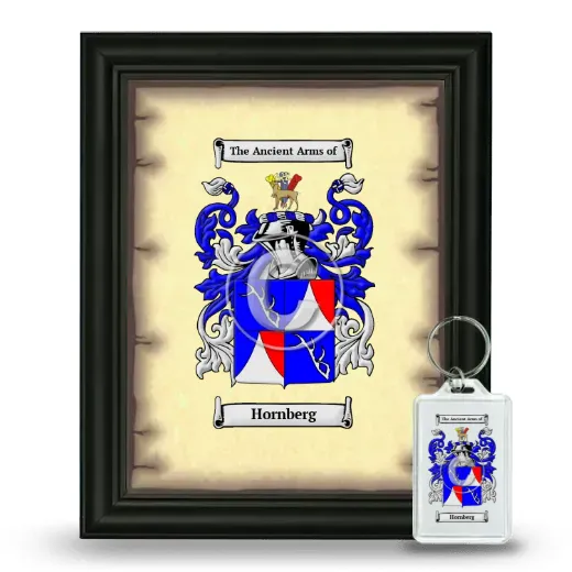 Hornberg Framed Coat of Arms and Keychain - Black