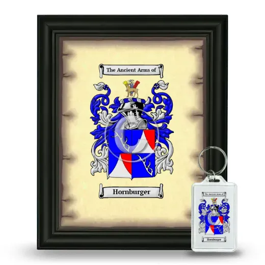 Hornburger Framed Coat of Arms and Keychain - Black