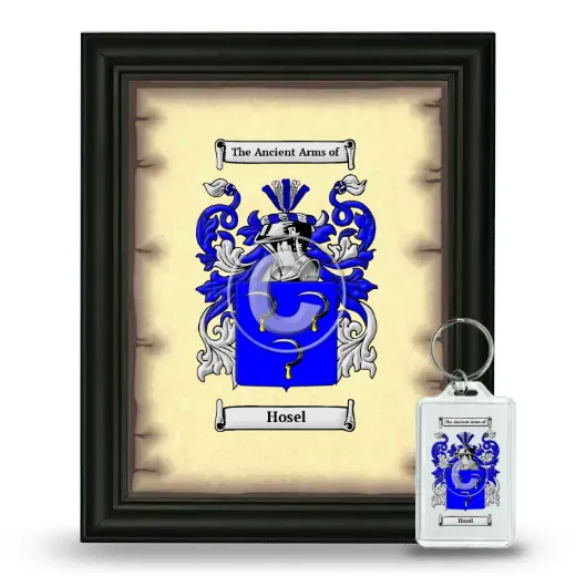 Hosel Framed Coat of Arms and Keychain - Black