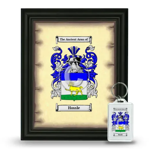 Hossle Framed Coat of Arms and Keychain - Black