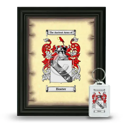 Hoster Framed Coat of Arms and Keychain - Black