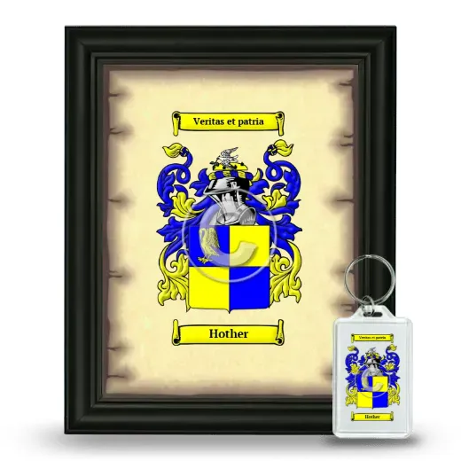 Hother Framed Coat of Arms and Keychain - Black