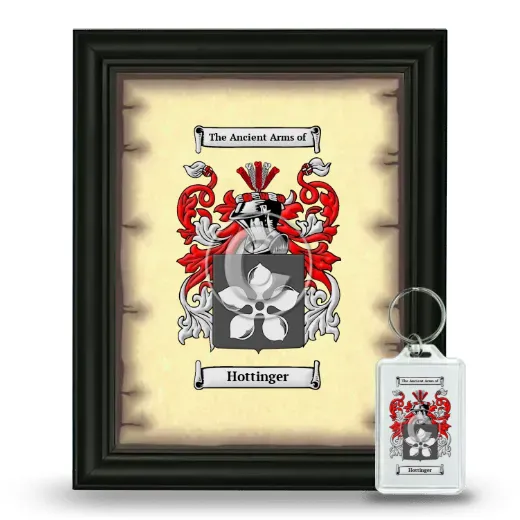 Hottinger Framed Coat of Arms and Keychain - Black