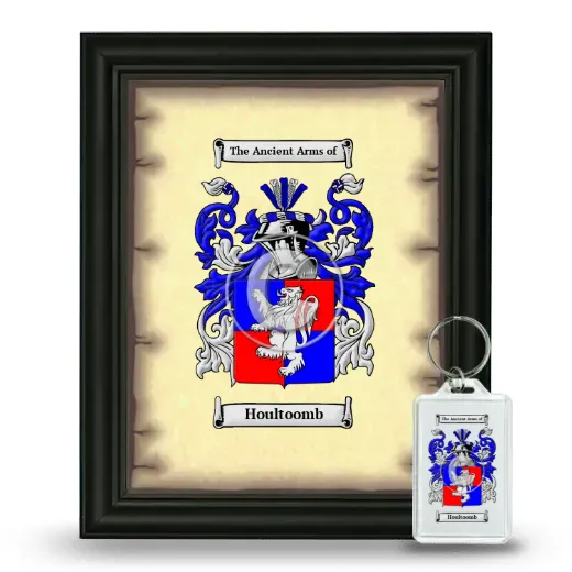 Houltoomb Framed Coat of Arms and Keychain - Black
