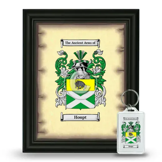 Houpt Framed Coat of Arms and Keychain - Black