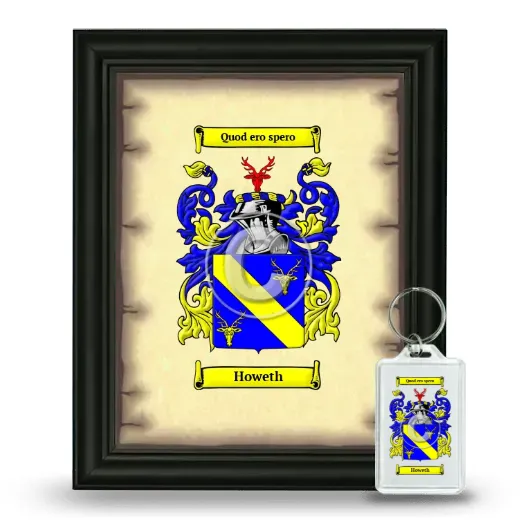 Howeth Framed Coat of Arms and Keychain - Black