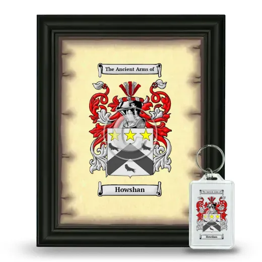 Howshan Framed Coat of Arms and Keychain - Black