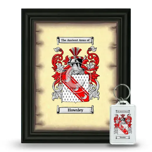Howsley Framed Coat of Arms and Keychain - Black