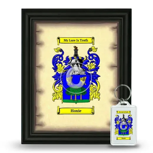 Hoxie Framed Coat of Arms and Keychain - Black