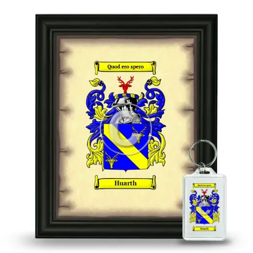 Huarth Framed Coat of Arms and Keychain - Black