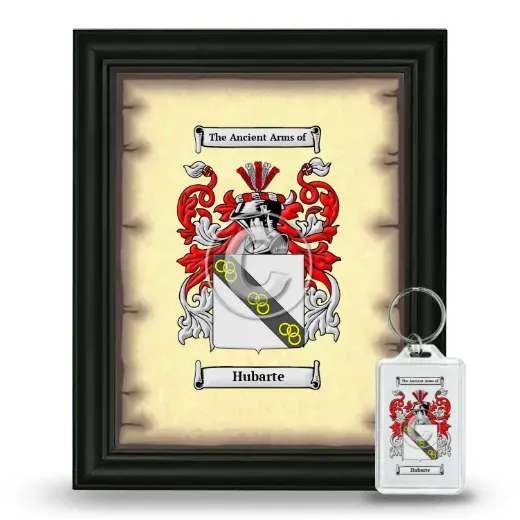 Hubarte Framed Coat of Arms and Keychain - Black
