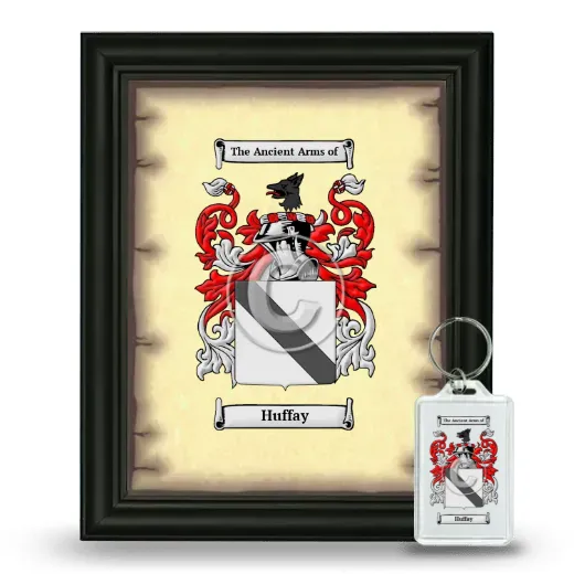 Huffay Framed Coat of Arms and Keychain - Black