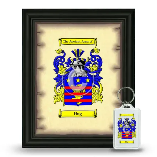 Hug Framed Coat of Arms and Keychain - Black