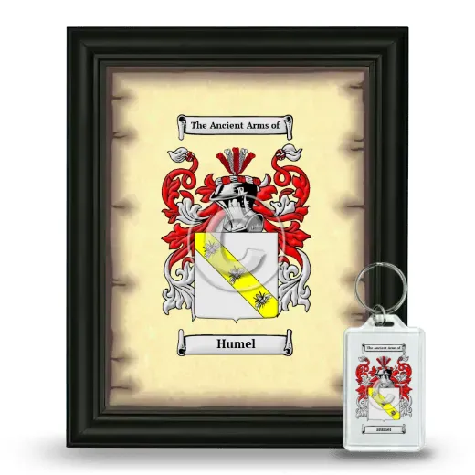 Humel Framed Coat of Arms and Keychain - Black