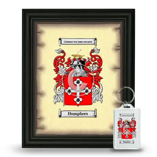 Humphres Framed Coat of Arms and Keychain - Black
