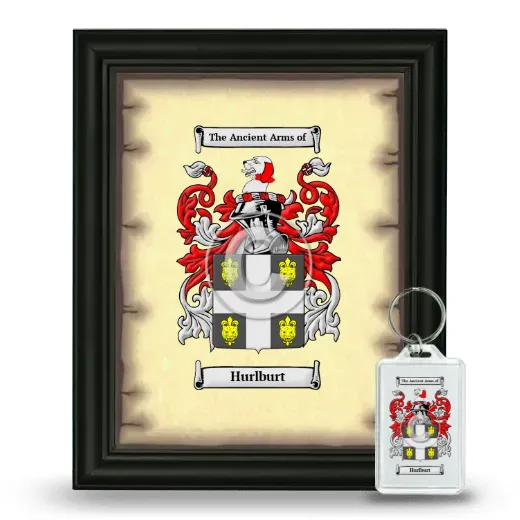 Hurlburt Framed Coat of Arms and Keychain - Black
