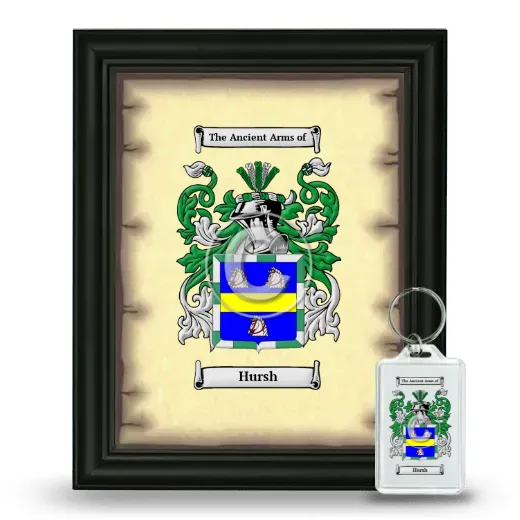 Hursh Framed Coat of Arms and Keychain - Black