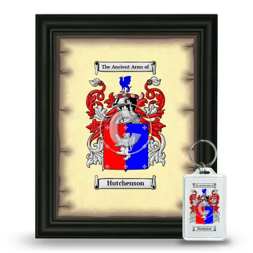 Hutchenson Framed Coat of Arms and Keychain - Black