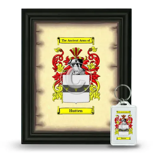 Hutten Framed Coat of Arms and Keychain - Black