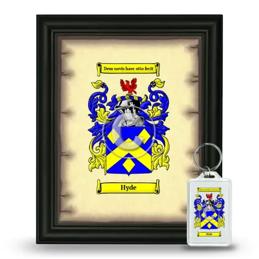 Hyde Framed Coat of Arms and Keychain - Black