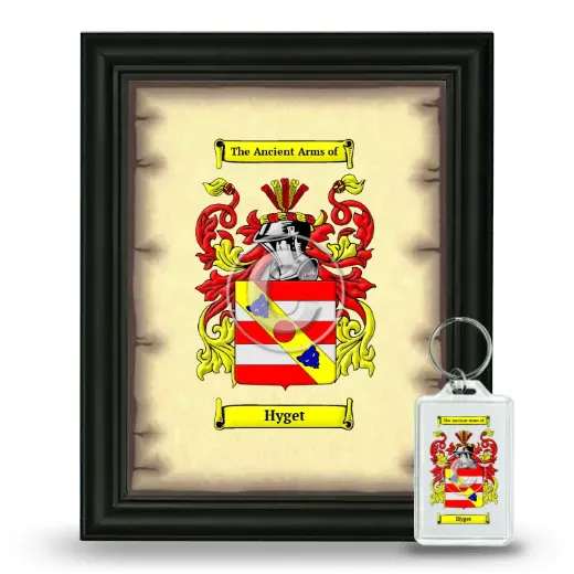 Hyget Framed Coat of Arms and Keychain - Black