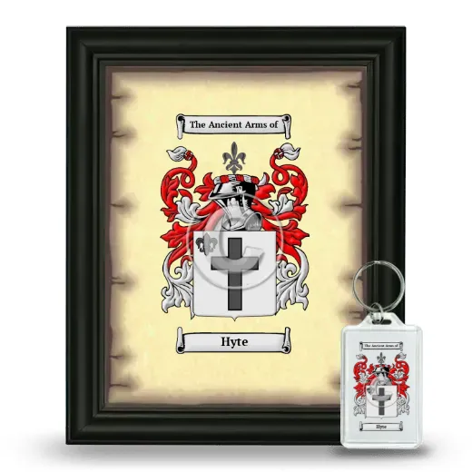 Hyte Framed Coat of Arms and Keychain - Black