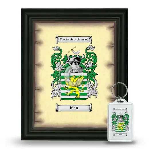 Iñan Framed Coat of Arms and Keychain - Black