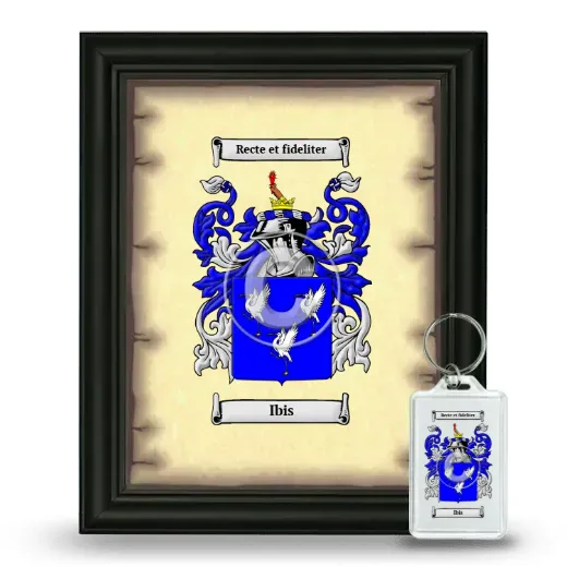 Ibis Framed Coat of Arms and Keychain - Black