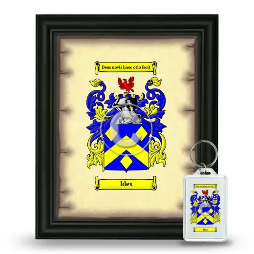 Ides Framed Coat of Arms and Keychain - Black