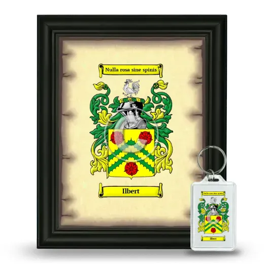 Ilbert Framed Coat of Arms and Keychain - Black