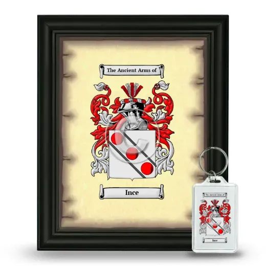 Ince Framed Coat of Arms and Keychain - Black