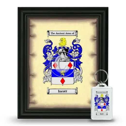 Incott Framed Coat of Arms and Keychain - Black