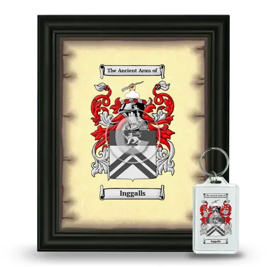 Inggalls Framed Coat of Arms and Keychain - Black