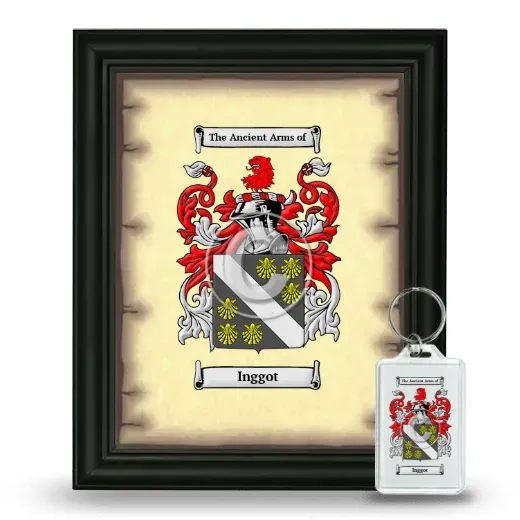 Inggot Framed Coat of Arms and Keychain - Black