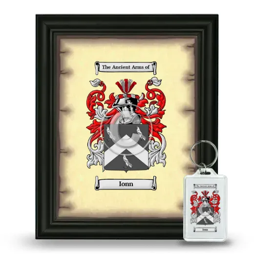 Ionn Framed Coat of Arms and Keychain - Black