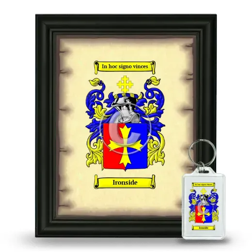 Ironside Framed Coat of Arms and Keychain - Black