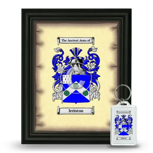 Irrinton Framed Coat of Arms and Keychain - Black