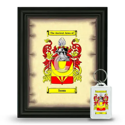 Isom Framed Coat of Arms and Keychain - Black