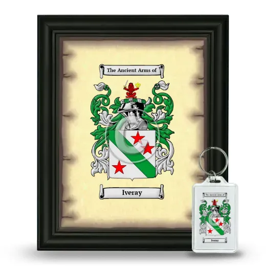 Iveray Framed Coat of Arms and Keychain - Black
